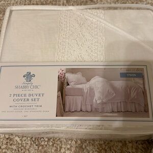 New Twin Simply Shabby Chic Duvet Cover and Sham